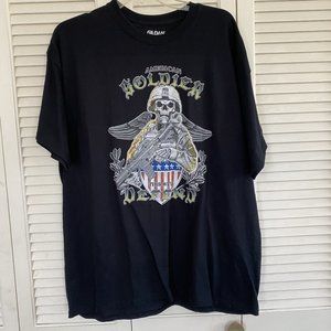 Men's black American Soldier tshirt (*NWOT)